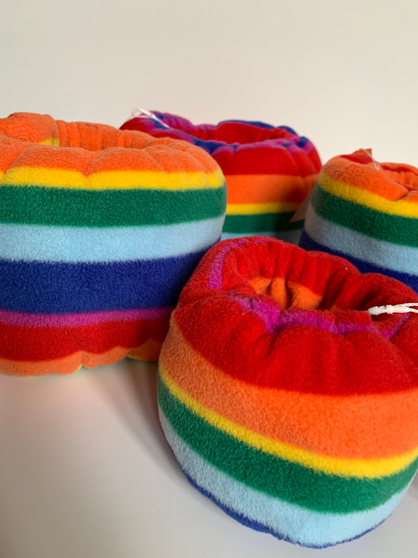 4 rainbow dog fleece snoods.