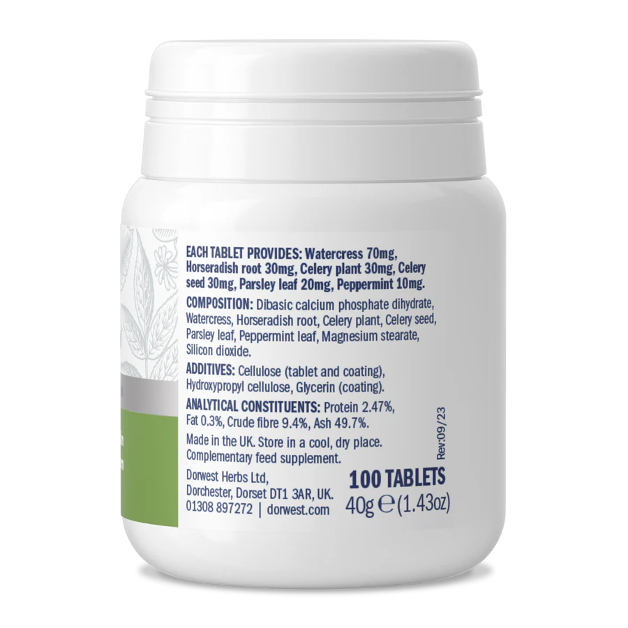 Ingredients in Dorwest green releaf tablets.