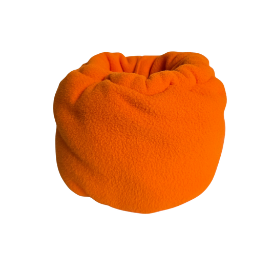 orange dog ear covering snood