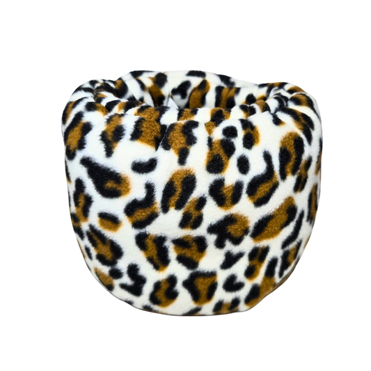 Leopard print dog snood for ears