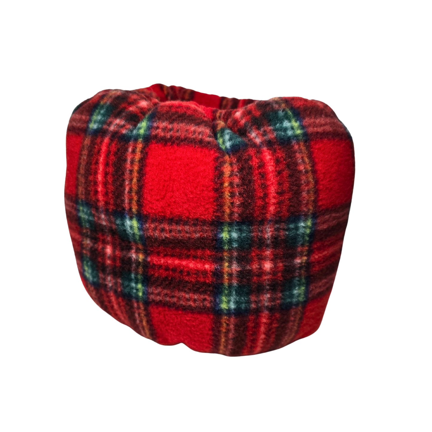 Red plaid fabric dog ear cover