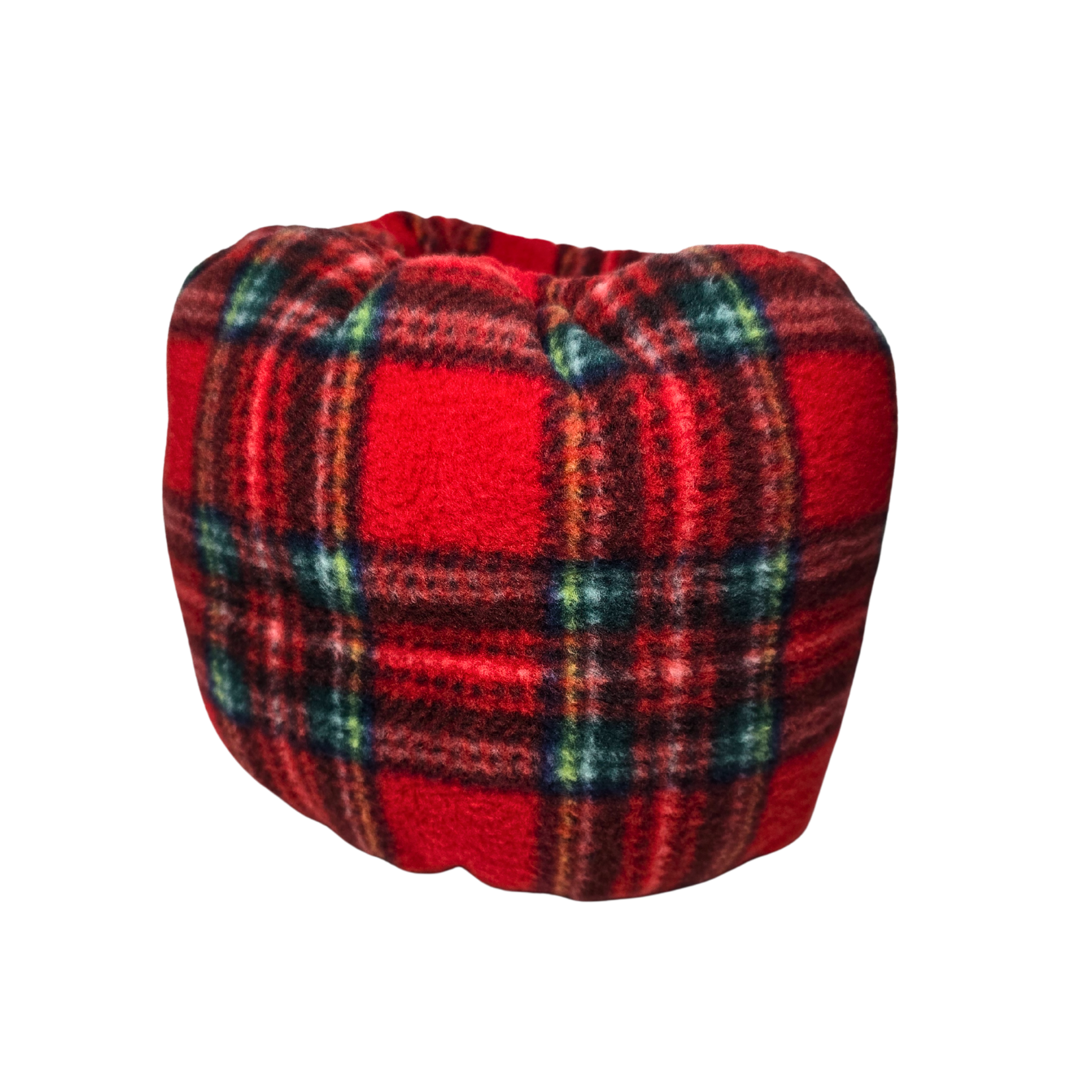 Red plaid fabric dog ear cover