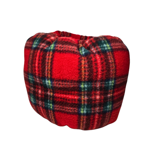 Red plaid fabric dog ear cover