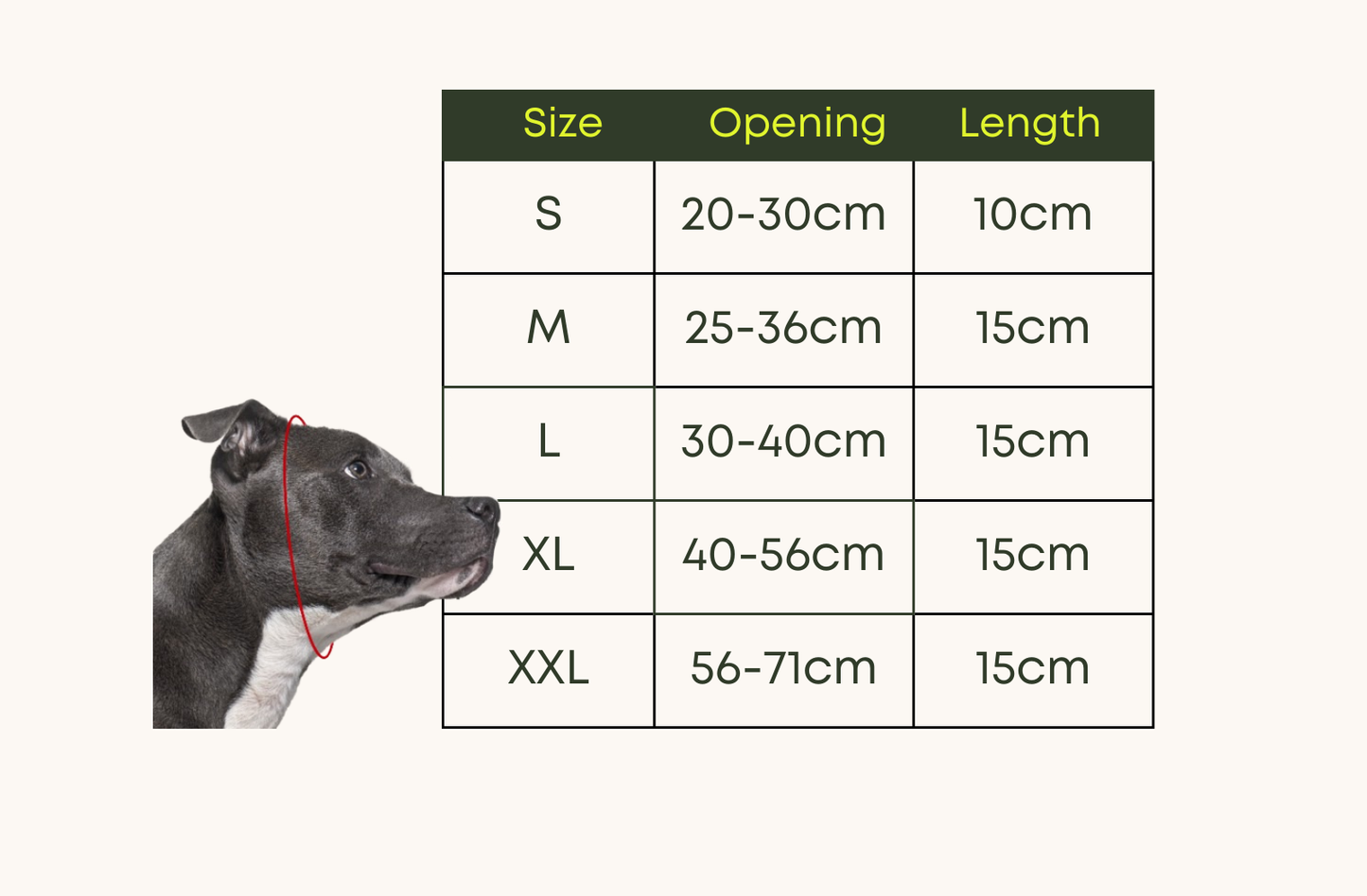 Infographic showing huff muff measurements and sizes.